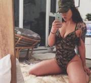 Thick chick in camo
