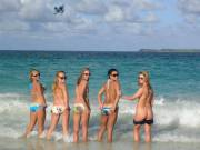 Five beach girls