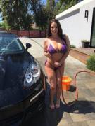 Sexy car wash (XPost from r/AngelaWhite)