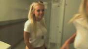 A Quick Bathroom Blowjob from Jesse Jane &amp; Riley Steele