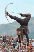 Reverse Archress at the Nomad Games, Kyrgyzstan
