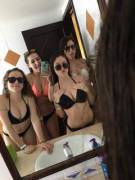 Teen Group Mirror Selfie