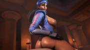Young Ana reverse cowgirl riding [FxM]