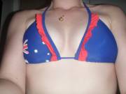 My Australian wi[f]e. Love her sexy cleavage!