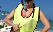 Wife's snorkel cleavage