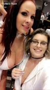 Gianna with Victoria Ryan at the AVN Adult Entertainment Expo