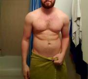 Some post workout pics. I'm terrible at holding on to towels.