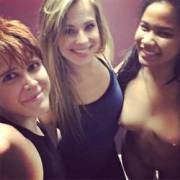 Lily Cades takes a selfie with Jillian Janson &amp; Loni Legend