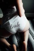 [Selling] Bridal panties from a brand new bride, super soft white, right off my ass. Super limited.