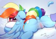 Rainbow Dash came in 10 secconds flat (artist: n0nnny)