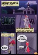 Applebloom really was too old to be trick or treating anyways [comic; anthro] (artist: somescrub)