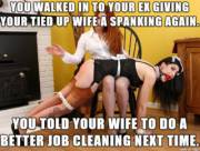 Walking in to this has become pretty common. [Cuckquean, Spanking]