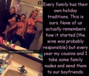 Holiday Traditions [Snapchat, Group Nudes]