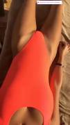 Orange full body swimsuit (GIF) (more in the comments)