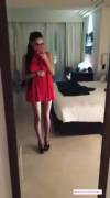 Yet another red short dress (GIF)