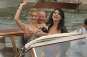 Anna Jimskaia going the extra mile while promoting her movie, Monamour, with director Tinto Brass at Venice in 2005.