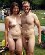 My sister and I sported some mean farmer's tans at our school's annual naturist day.