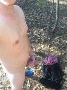 Decided to get naked in the woods behind a public park, man I came quick.