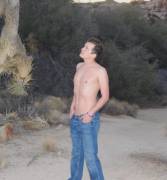 Bare butt in the desert