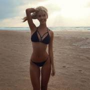 Maria Domark. So many curves. On the beach. At sunset on the Fall Equinox, before sunset begins coming a little earlier.