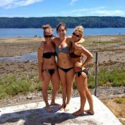 Three babes at the lake