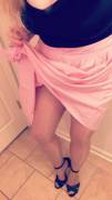 Pink skirt &amp; pantyhose