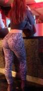 Big ass in yoga pants at my bar