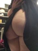 Big enough for you? Sneaking at work (f)