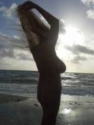 Naked on the beach....