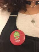 Hehe I got this cute and funny badge today at a vegan food festival! I thought you guys might like it 