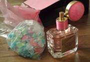 I was very good and Daddy rewarded me with perfume and rock candy