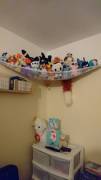 Sir put up a toy hammock for me to put some of my stuffies!! :)