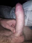 Posted a shot pulled back earlier, now with my foreskin up, which is better...? Vote now!