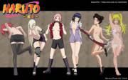 The ninja strippers [Karin, Ino, Sakura, Hinata, Tenten, Naruko]