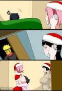 Spreading the Christmas Cheer [Sasuke x Sakura x Hinata x Himawari]