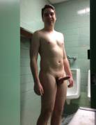 Butt Naked In A College Public Bathroom Again And Again...