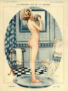 "The First Joy of the Day" illustration from La Vie Parisienne (1918)