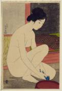 "Woman After Bath" illustration by Goyō Hashiguchi (1915)