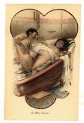 "Le Bain d'Amour" - Unknown French Erotica (c. 1900)