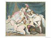 The Sultan from "A Sequence of Caricatures Depicting the Sexual Practices of the English Aristocracy" - Thomas Rowlandson (c.1813)