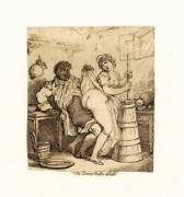 "The Dairy Maid's Delight" illustration by Thomas Rowlandson (c. 1790-1810)