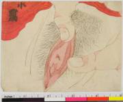 An Intimate Close-Up - Japanese Shunga Print; Keisai Eisen, 1820