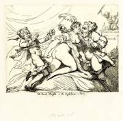 "The Rival Knights or The Englishman in Paris" illustrated by Thomas Rowlandson (c. 1790-1810)