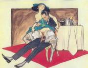 The Champagne Room illustration by Marcello Dudovich (c. 1920's)