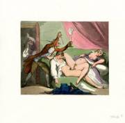 "The Revenge" - Hand-Colored etching by Thomas Rowlandson (c. 1790-1810)