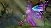 Futa-butterfly get blowjob by the mouth-plant (futa)