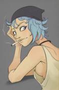 Chloe Price is smoking, literally and figuratively (creux-art) [Life is Strange]