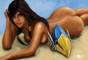 Pharah by the shore (fddt) [Overwatch]