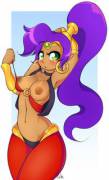 Shy Shantae giving you a peek (vickslee)