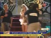 Gianella Morengo wardrobe malfunction on Chilean TV